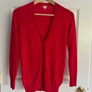 J.Crew red cardigan